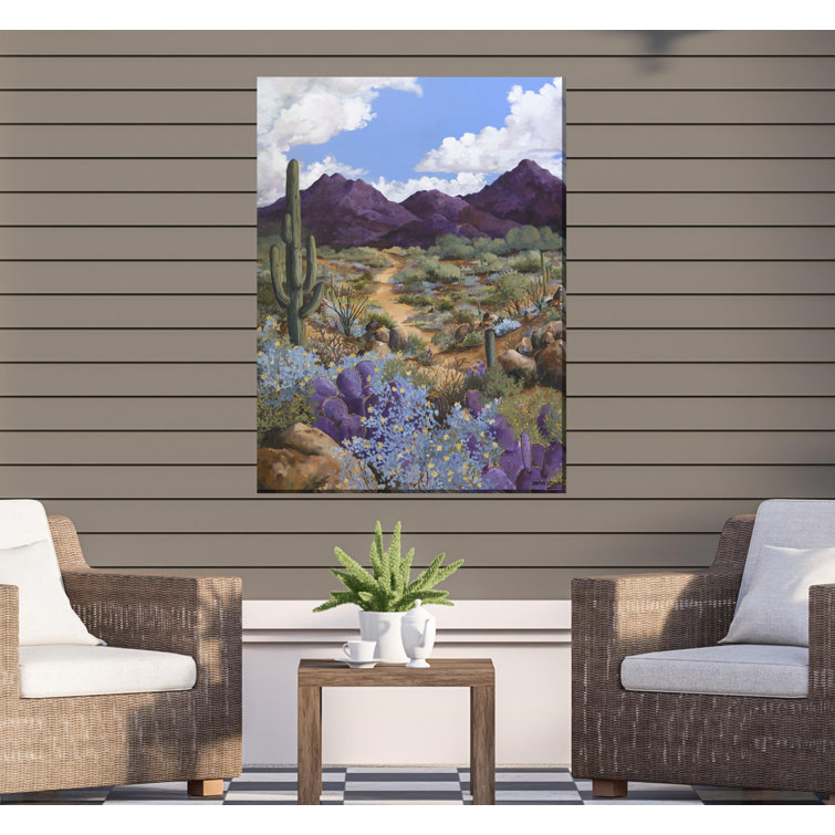 Foundry Select Purple Majesty Outdoor Wall Canvas Art | Wayfair